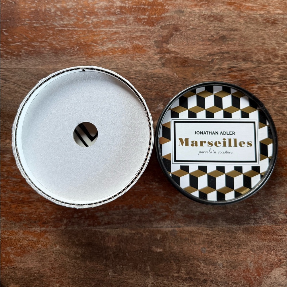 Black and White Jonathan Adler Coasters - Multiple Sets Available - Picture 5 of 6